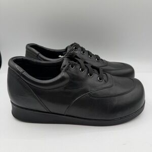 Drew Fiesta Walking Shoes Womens 10 XW Extra Wide Black Leather Sneaker 10175-12